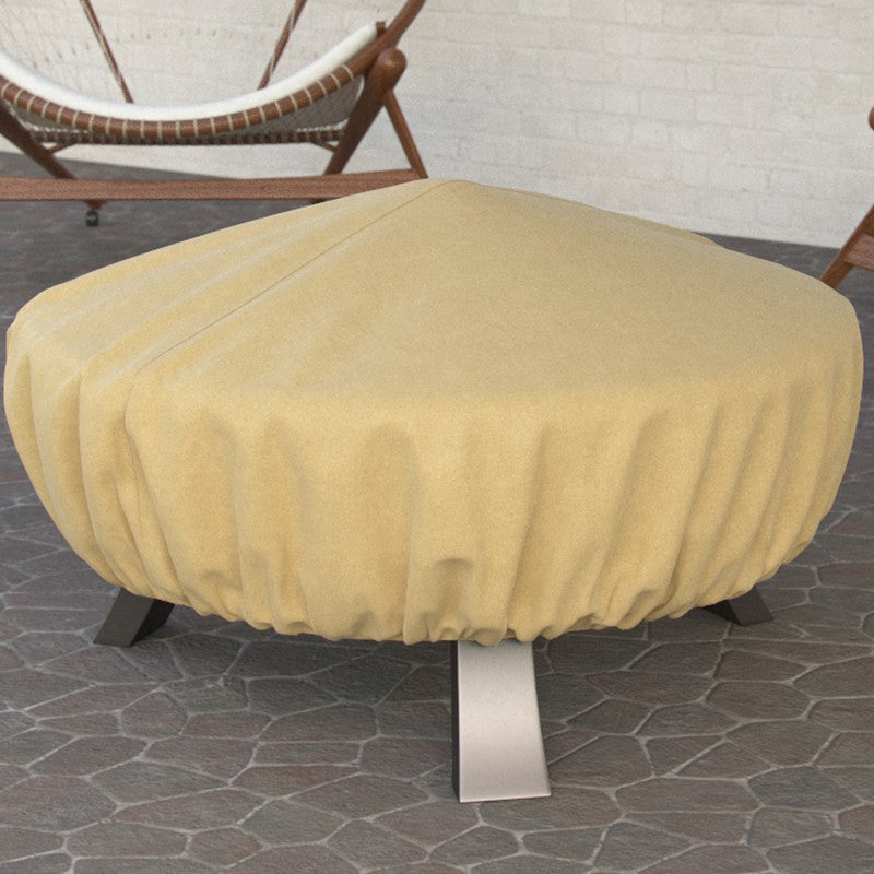 Dura Covers Fade Proof Two Tone 35" Heavy Duty Square Chimney Fire Pit or LP Propane Gas Firepit Fire Bowl Table Cover - Durable