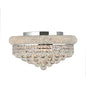 Empire Collection 8 Light Chrome Finish and Clear Crystal Flush Mount Ceiling Light 16" D x 8" H Medium