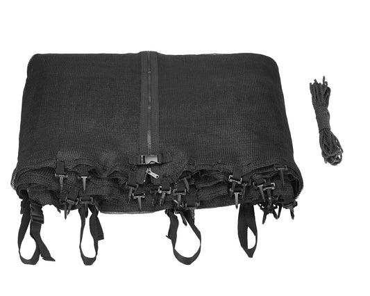 12' Trampoline Enclosure Safety Net Fits 12 FT. Round Frames Using 6 Poles or 3 Arches (poles not included)