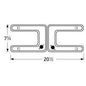 Zinc plated steel twin venturi for Fiesta brand gas grills