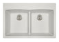 Polaris P218TW Double Equal Bowl Low-Divide Topmount TruGranite Sink