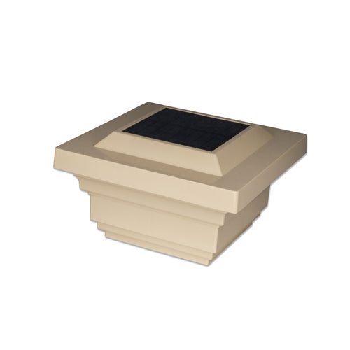 4X4 Tan PVC Regal Solar Post Cap
