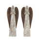 Melrose Resin Set of 2 Angel Statue with Brown and Grey Finish 74071DS