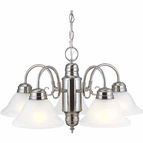 Design House 511535 Millbridge 5-Light Chandelier, 14-Inch by 22-Inch, Satin Nickel 5-Light Chandelier Satin Nickel