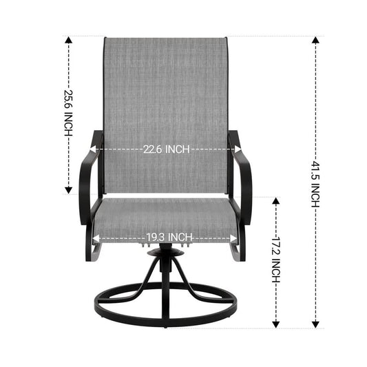 Angeli Outdoor Padded Swivel Dining Armchair