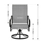 Angeli Outdoor Padded Swivel Dining Armchair