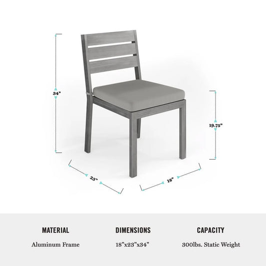 Martha Stewart Bedford All-Weather Stacking Patio Side Dining Chair With Seat Cushion