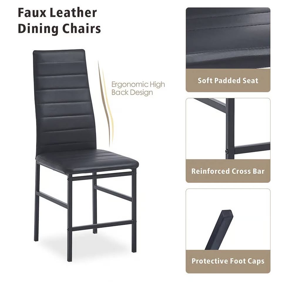Black Leatherette Chairs
