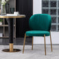 Amoa Contemporary Golden Metal Legs with Velvet Upholstered Dining Chair