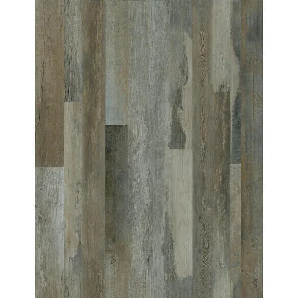 TrafficMaster WD6098 Distressed Wood Multi-Width Peel and Stick 6" x 36" - Grey