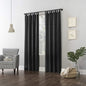 No. 918 Trevor Heathered Texture Semi-Sheer Tab Top Curtain Single Panel, 40" x 84", Coal Gray