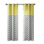 Modern Herringbone Print Blackout Curtains (Pair)