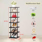 New 7-Tier Shoe Rack, Entryway Shoe Tower,Vertical Shoe Organizer, Wooden Shoe Storage Stand
