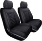 Aierxuan Waterproof Leather Car Seat Covers Full Coverage Universal Fit Black Front only