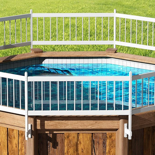 VINGLI Above Ground Pool Safety Fence,Swimming Pool Fences, Pool Fencing,White