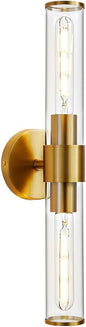 Vaziden Gold Wall Sconce with Clear Glass