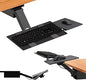 New KT2 Ergonomic Sit Stand Under-Desk Computer Keyboard Tray for Standing Desks accessories holder large adjustable height range angle negative tilt slide swivels 360 black