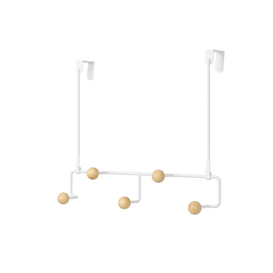 New Estique Steel Over-the-Door 5 - Hook Wall Mounted Coat Rack