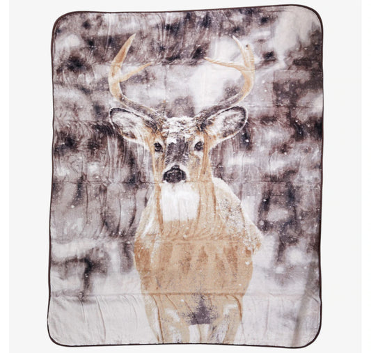 Shavel High-Pile Throw (60" x 80") Deer Design