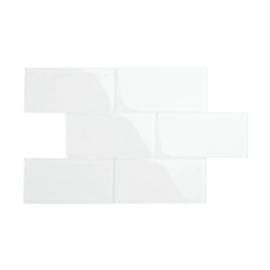 Giorbello 6" x 12" Glass Subway - Bright White