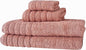 Brand New Barnum 4 Piece 700 GSM Turkish Combed Cotton Family Towel Set with Bath Towels, Rose