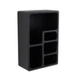 New Cole And Grey Wood 5 Shelf Geometric Wall Shelf