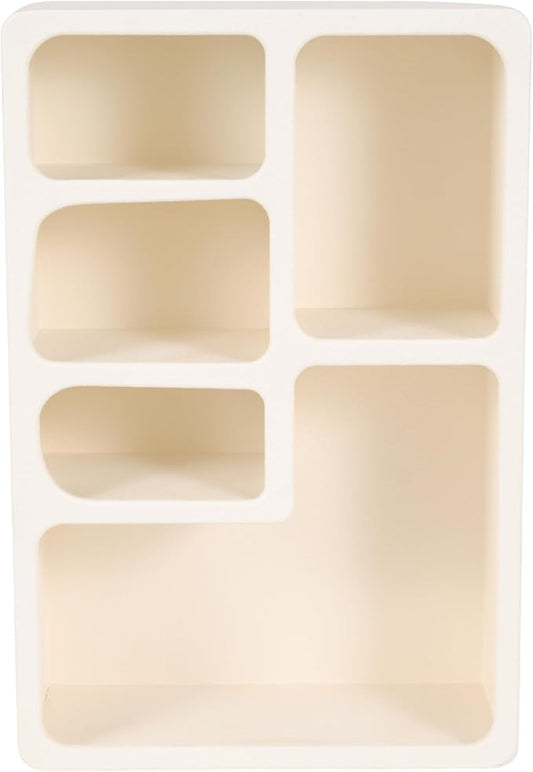 New Sagebrook Home 24-Inch White Rectangular Rough Finish MDF Wall Shelf for Chic Wall Storage and Home Decoration