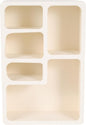 New Sagebrook Home 24-Inch White Rectangular Rough Finish MDF Wall Shelf for Chic Wall Storage and Home Decoration