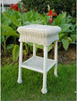 New International Caravan 3160-AM-IC Furniture Piece Small PVC Resin Side Table, Antique Moss