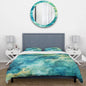 New Green Peaceful Tide Pools II - Coastal Minimalism Duvet Cover Set (Queen Size)