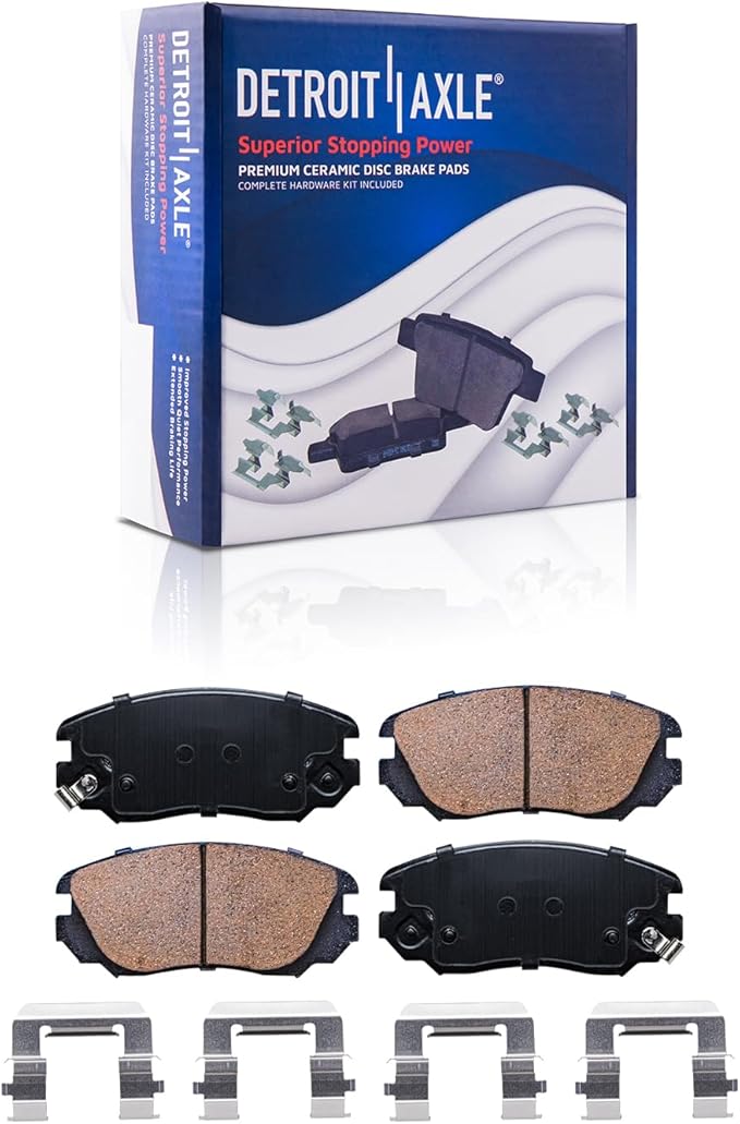 Front Ceramic Brake Pads P-1421 for Buick Allure LaCrosse Regal Cadillac ELR Chevy Equinox Impala Malibu GMC Terrain SAAB 9-5 - 2pc Set