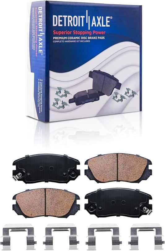 Front Ceramic Brake Pads P-1421 for Buick Allure LaCrosse Regal Cadillac ELR Chevy Equinox Impala Malibu GMC Terrain SAAB 9-5 - 2pc Set