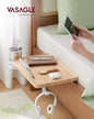 Bedside Shelf for Top Bunk Bed, College Dorm Room Essentials, Bedside Tray with Phone Slot, Cup Holder, Hook, Clamps
