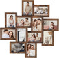 Songmics 12 photo collage picture frames 4x6 Rustic Brown