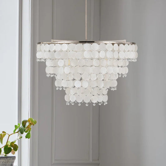 Ikraan 4 Light Dimmable Tiered Chandelier