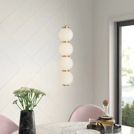 Khadra 1 Light Stacked Glass LED Single Pendant