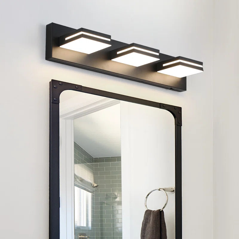 Modern Dimmable LED Vanity Lights for Mirror Black