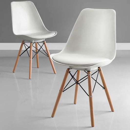 Bayside Furnishings Eiffel Chair White Set of 2