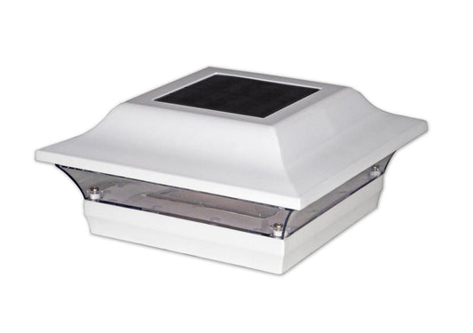 5X5 White Aluminum Imperial Solar Post Cap